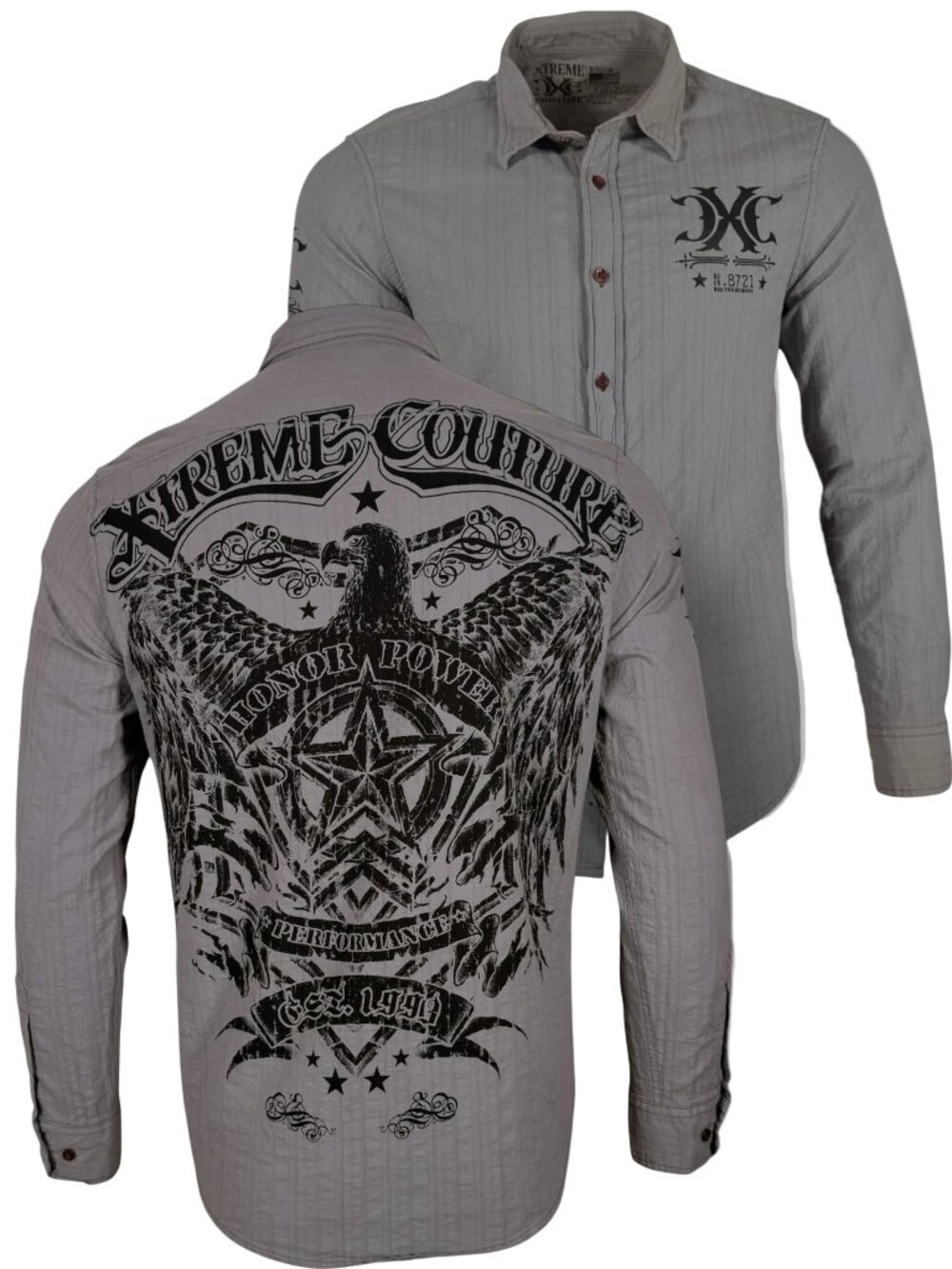 Xtreme Couture By Affliction Men's Button Down Shirt Open Deal
